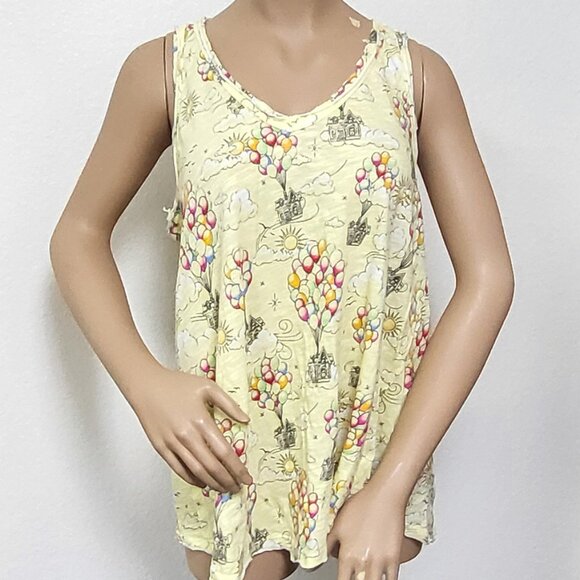 NWOT Pixar brand yellow tank top with designs from the movie Up size 2X - Picture 1 of 7